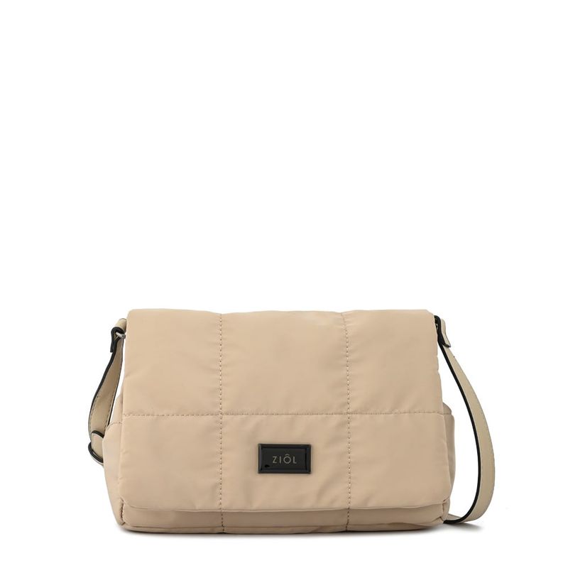 ZIOL - Cartera bandolera con tapa mediana tanya beige