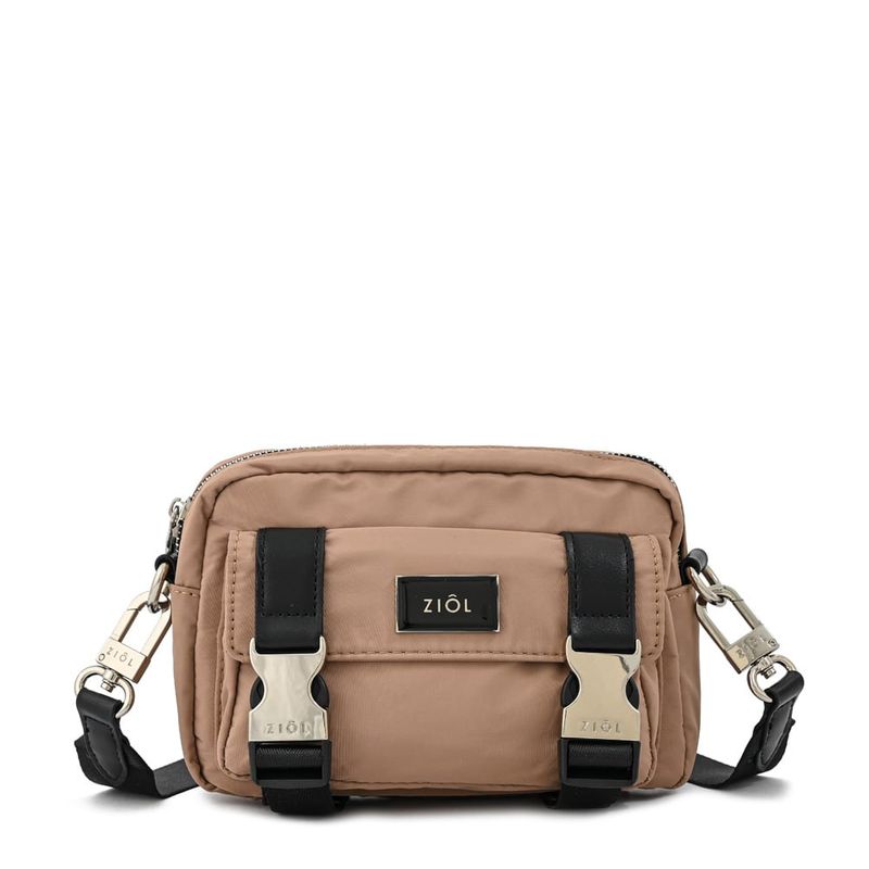 ZIOL - Cartera bandolera pequeña diana beige