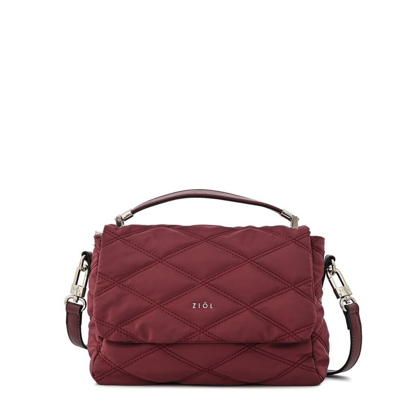 ZIOL - Cartera bandolera con tapa pequeña elvira burdeo