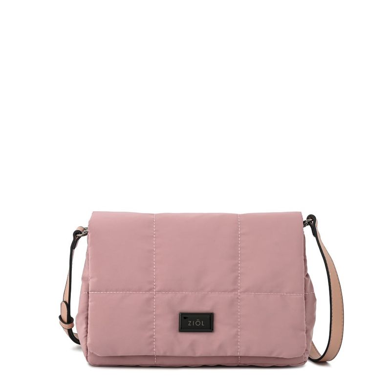 ZIOL - Cartera bandolera con tapa mediana tanya rosa viejo