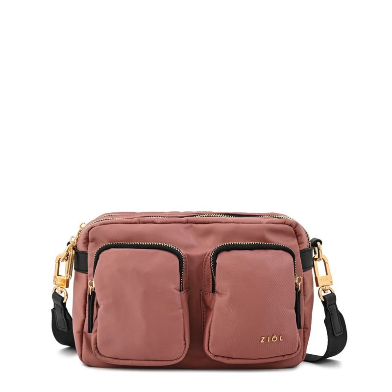 ZIOL - Cartera bandolera pequeña marina rosa viejo