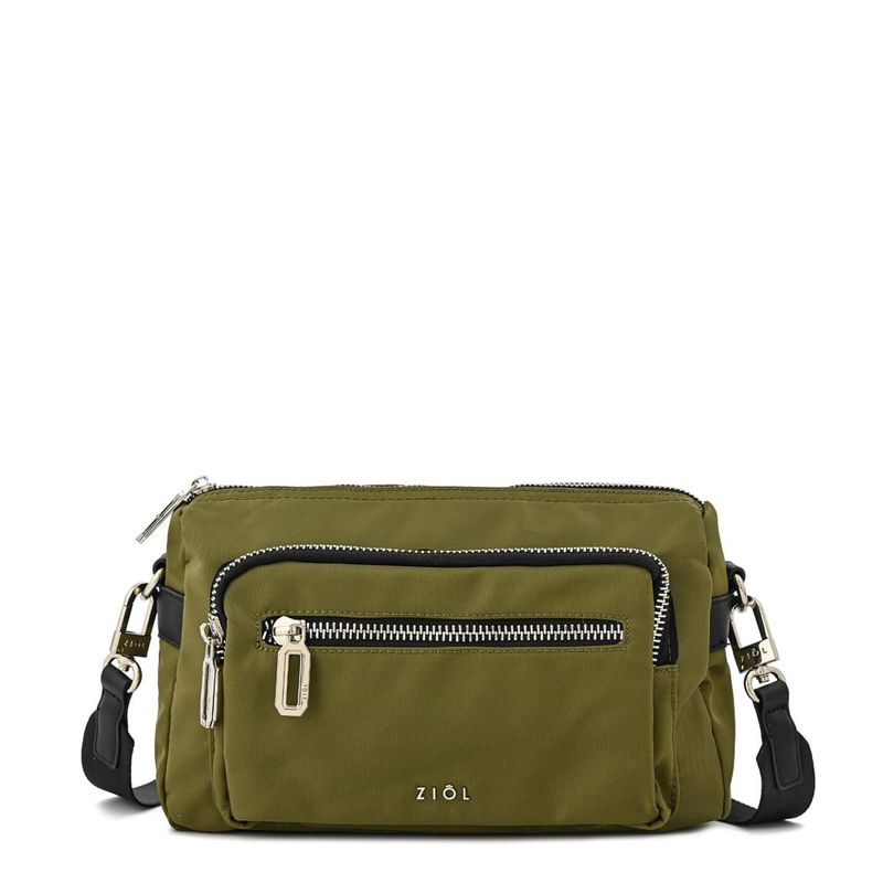 ZIOL - Cartera bandolera mediana ruby verde oliva