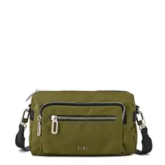 ZIOL - Cartera bandolera mediana ruby verde oliva