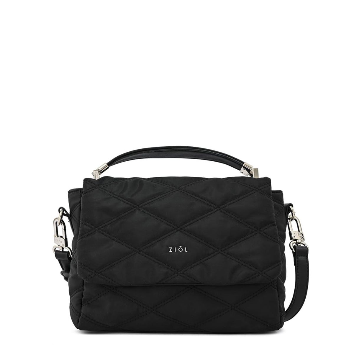 ZIOL - Cartera bandolera con tapa elvira pequeña negro