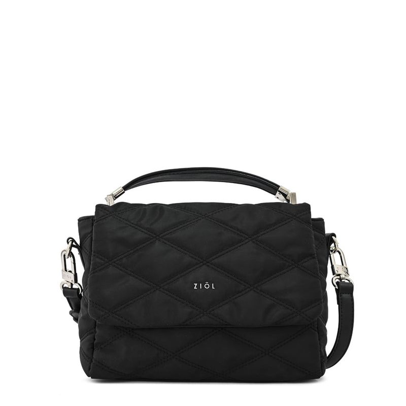 ZIOL - Cartera bandolera con tapa pequeña elvira negro