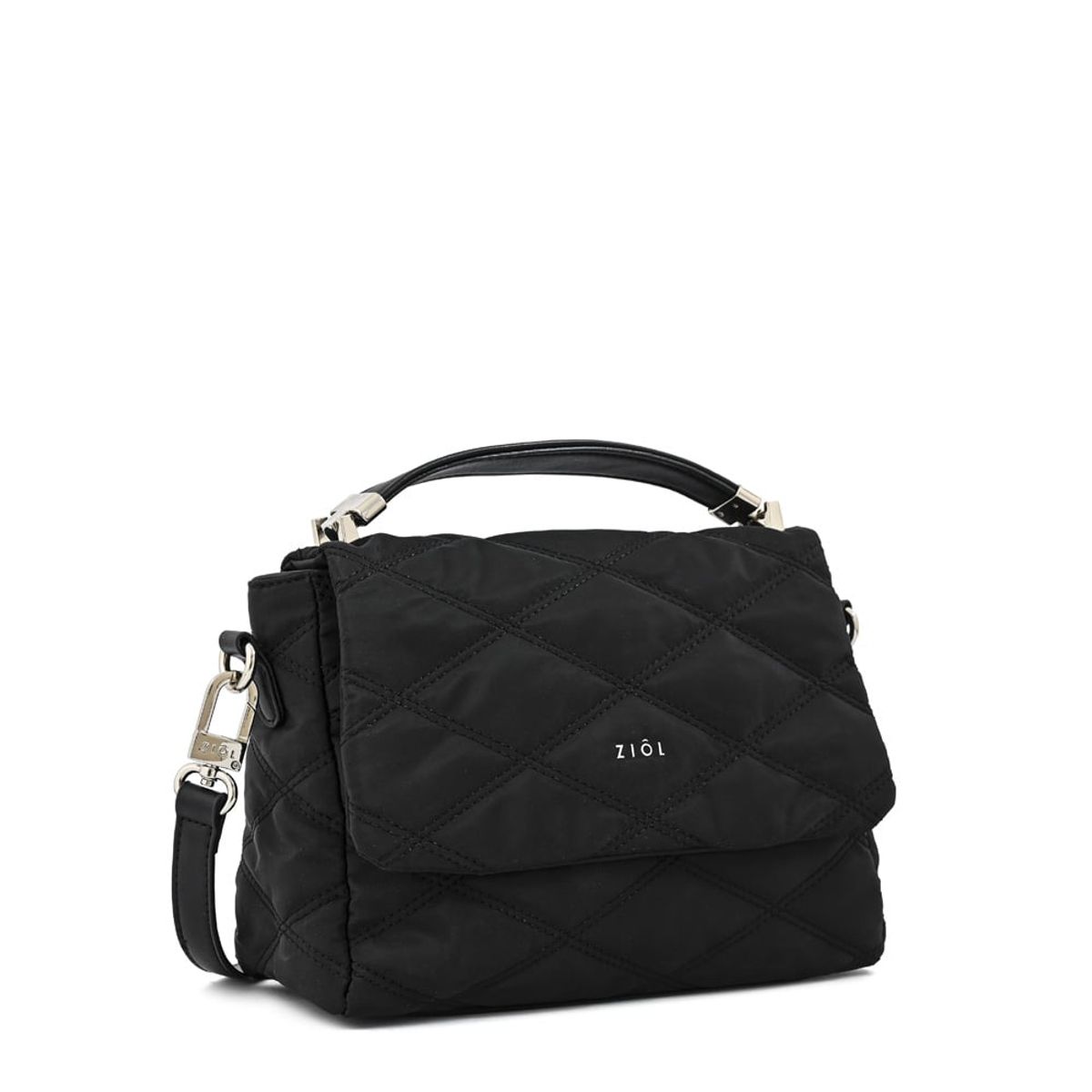 ZIOL - Cartera bandolera con tapa elvira pequeña negro