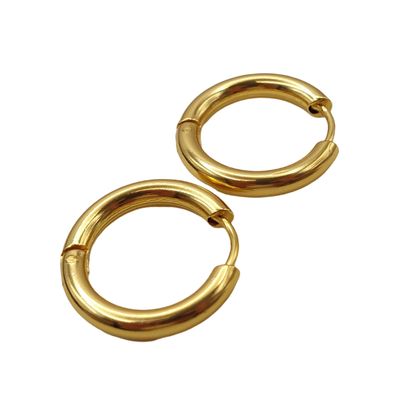 Imagen 2 del producto Argollas de Oro Laminado 18k 20mm