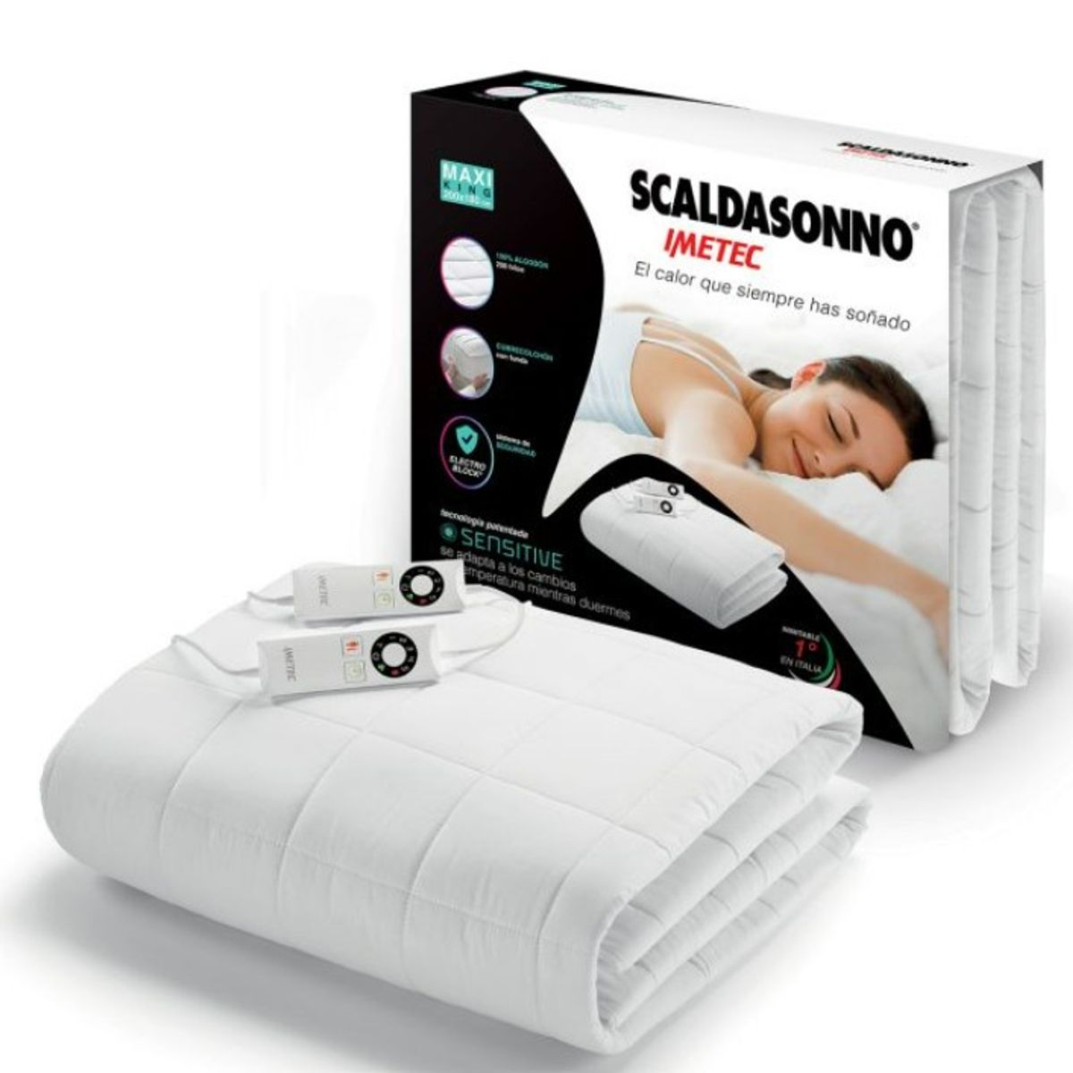 IMETEC - FRAZADA CALIENTACAMA SCALDASONNO ADAPTO MAXI KING COTTON R9019
