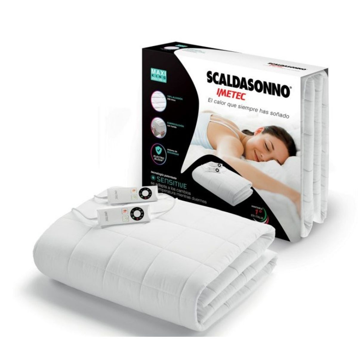IMETEC - FRAZADA CALIENTACAMA SCALDASONNO ADAPTO MAXI KING COTTON R9019