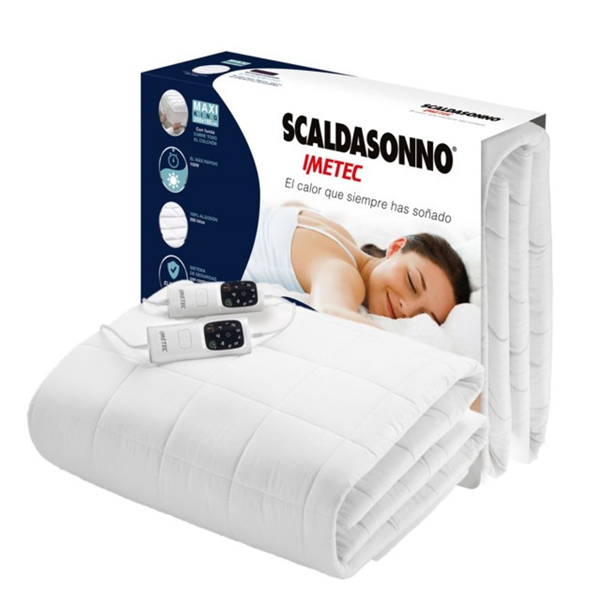 IMETEC - FRAZADA CALIENTACAMAS SCALDASONNO KING MAXI ADAPTO R7623