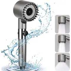 MOVI - Cabezal De Ducha Alta Presion 4 En 1