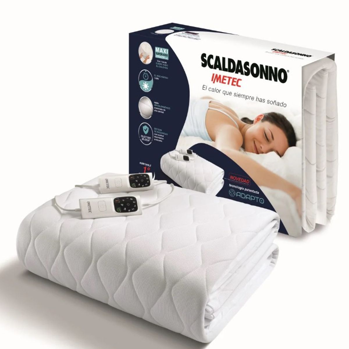 IMETEC - Frazada Calientacama Super King MAXI Adapto 200x200 R9057