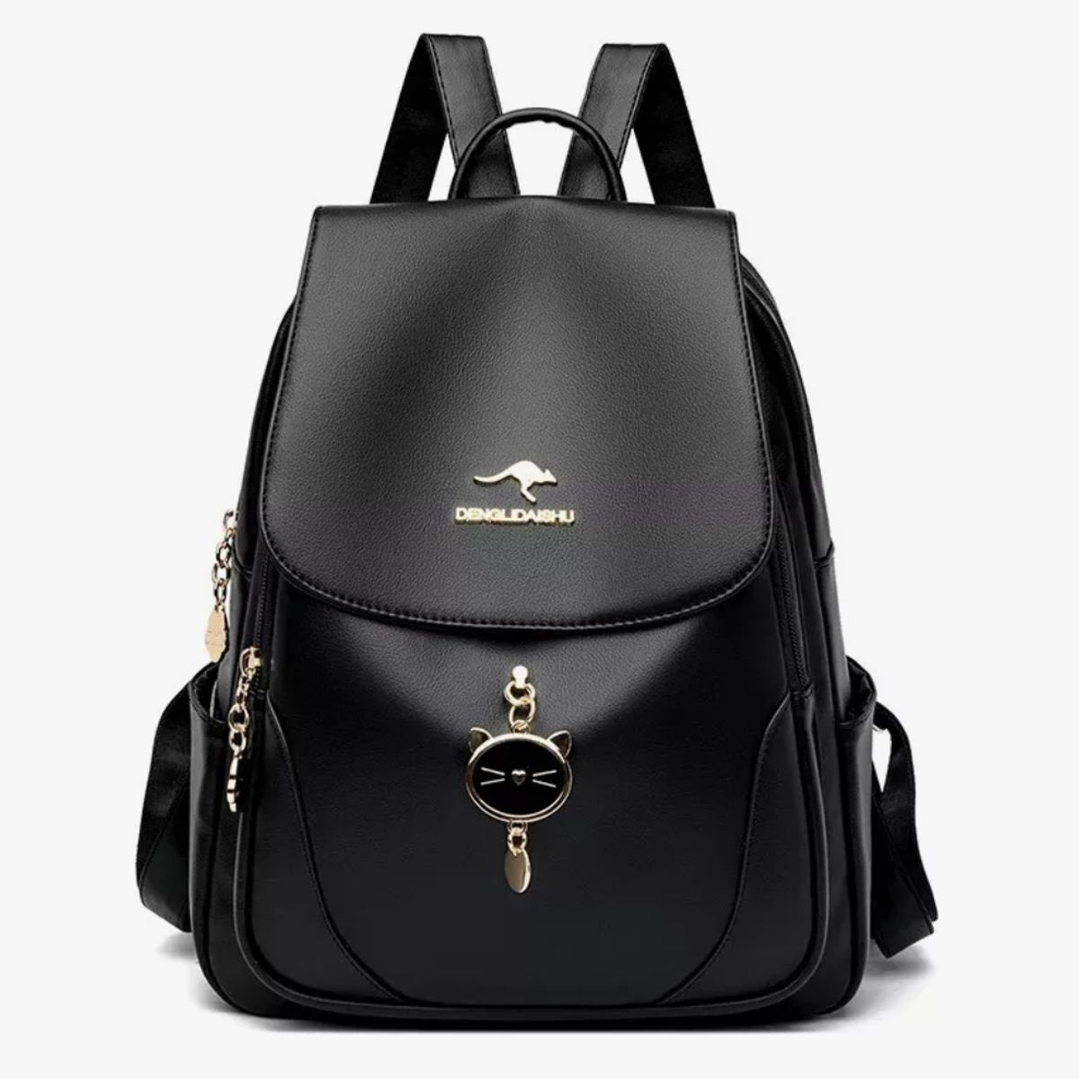 MOMO - Mochila Urbana Cuero Mujer 15l Color Negro Serie CAT