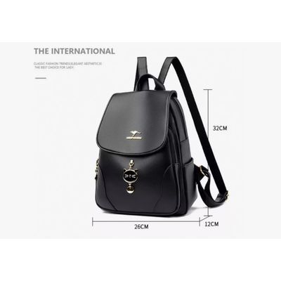 Imagen 2 del producto Mochila Urbana Cuero Mujer 15l Color Negro Serie CAT