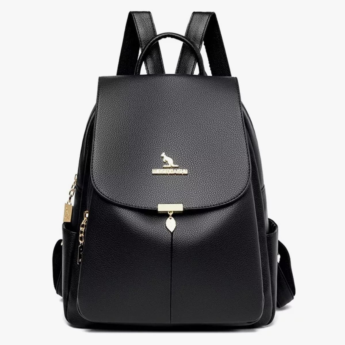 MOMO - Mochila  Urbana Cuerina Mujer 15l Color Negro Leaf Series