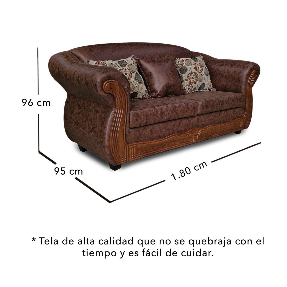 ADONIS LEUDH - Living 2+1+1 Estambul Envejecido Extra Grande Café Oscuro X