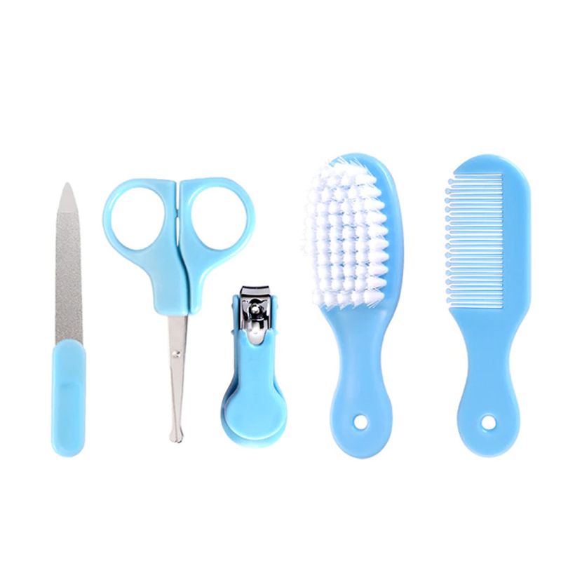 GENERICO - Set Manicure Cuidados Bebe 5 En 1 Cortauñas Peine Cepillo