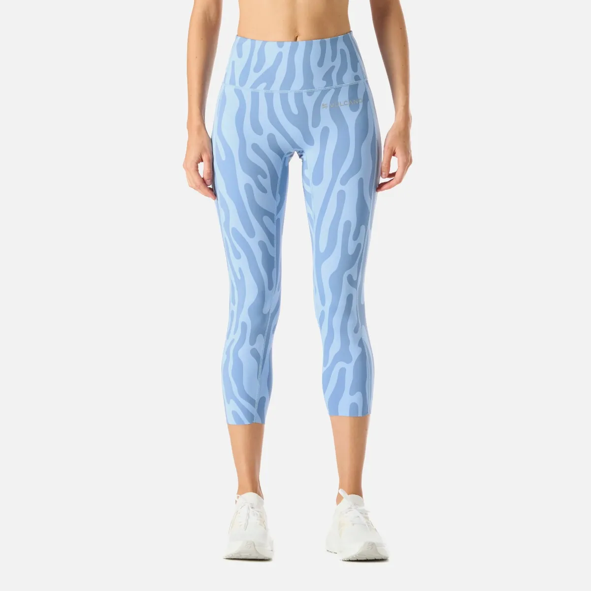 VULCANO - Calza Mujer Built To Move 3/4 High Rise Leggins Print Celeste Vulcano