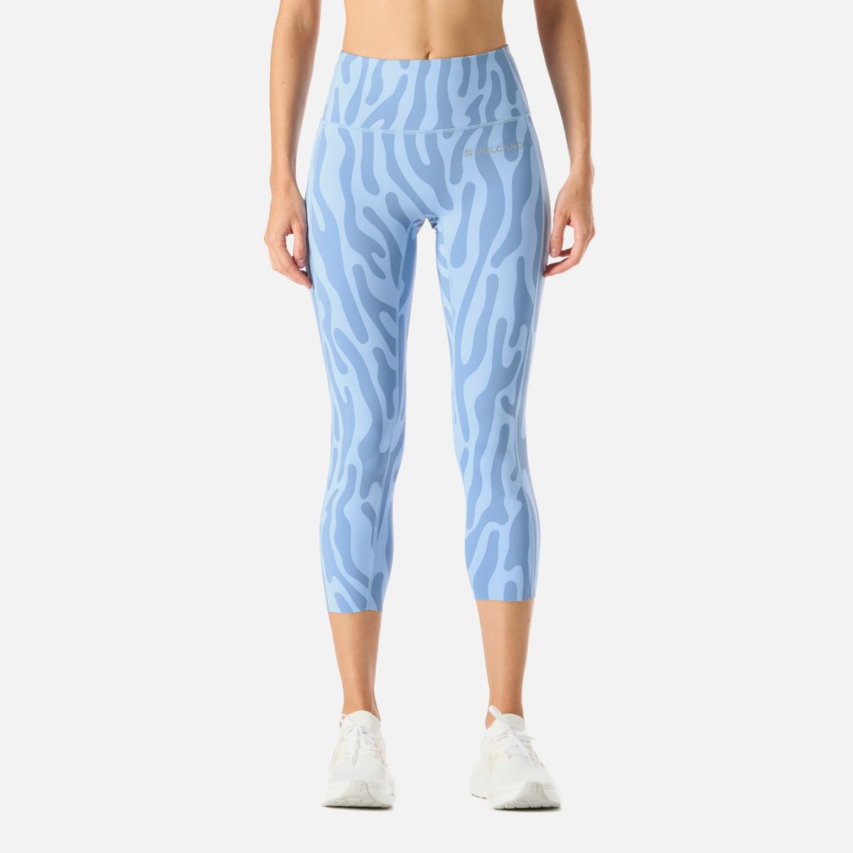 VULCANO - Calza Mujer Built To Move 3/4 High Rise Leggins Print Celeste Vulcano