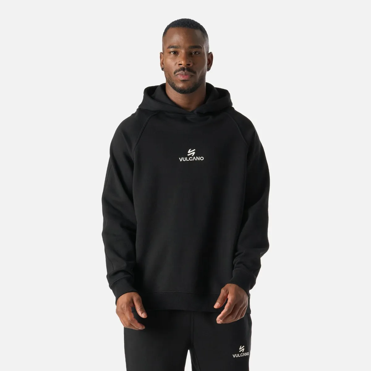 VULCANO - Polerón Hombre Cool Down Sweatshirt Hoody Negro Vulcano