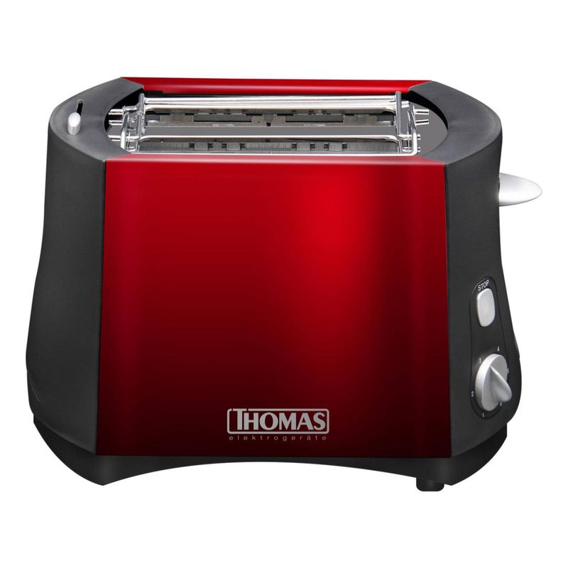 THOMAS - Tostador De Pan Electrico 6N 800W Rojo Th-120r Thomas