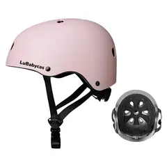 LUBABYCAS - Casco Infantil Bicicleta Regulable Fantasy Rosado