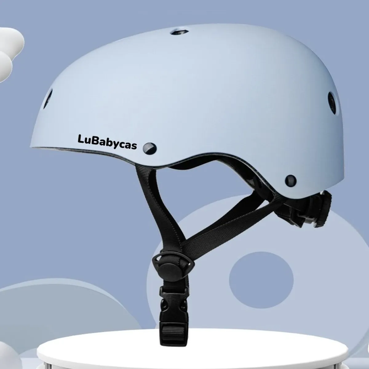 LUBABYCAS - Casco Infantil Bicicleta Regulable Fantasy Blanco LuBabycas