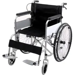 KUANGYE - Silla De Ruedas Ligera Plegable Con Descansapies Color Negro