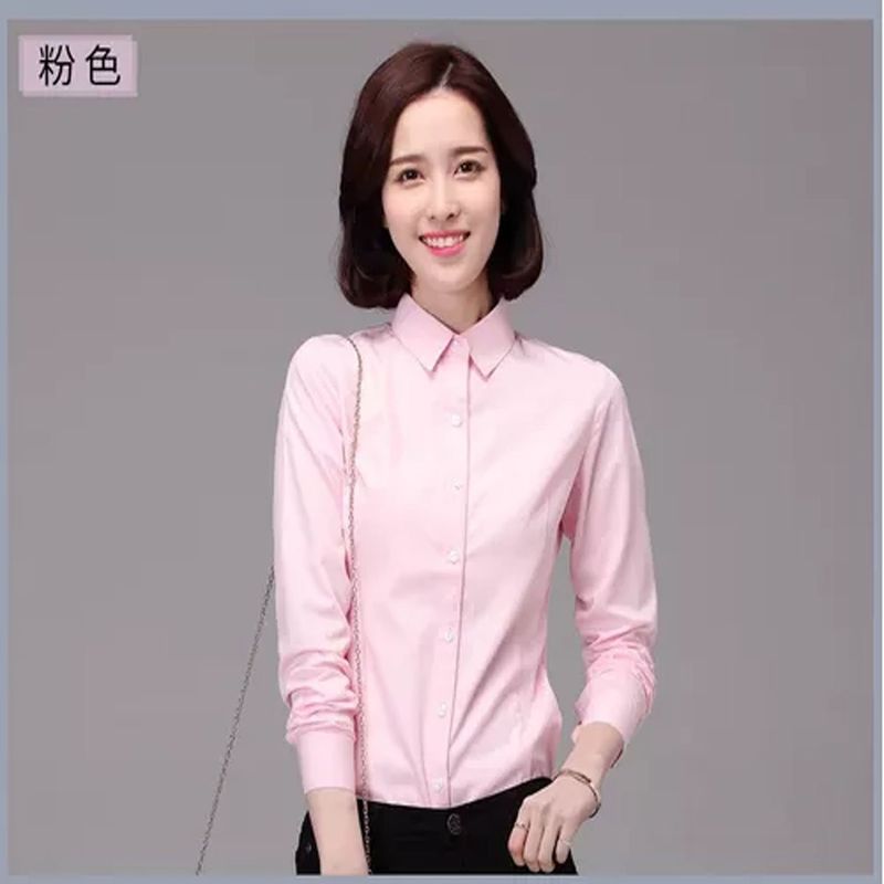 EDWINAYY - Blusa Oxford Light Manga Larga Sexy Moda Mujer Camisa