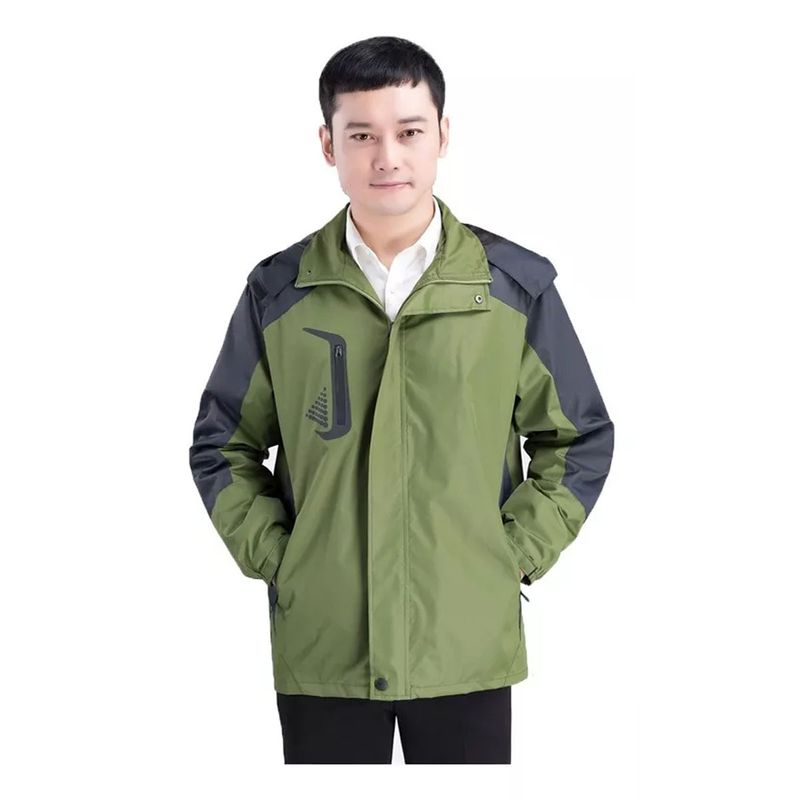 EDWINAYY - Chaqueta Viento Termica Impermeable Outdoor Varon Corta Viento Hombre Impermeable Engomada Termica