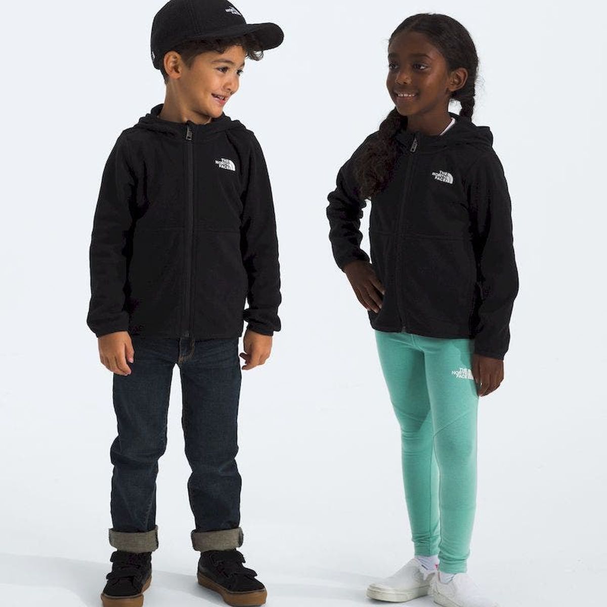 THE NORTH FACE - Polar Kid Glacier Fz Hoodie Niño- Negro