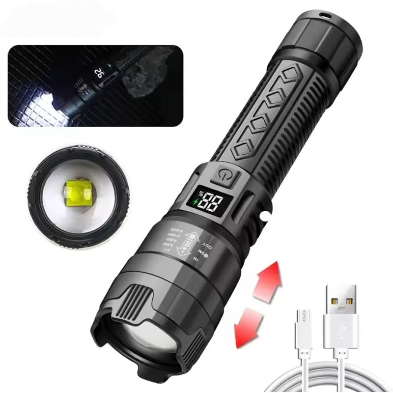 GENERICO - Linterna Táctica De Largo Alcance Led Recargable