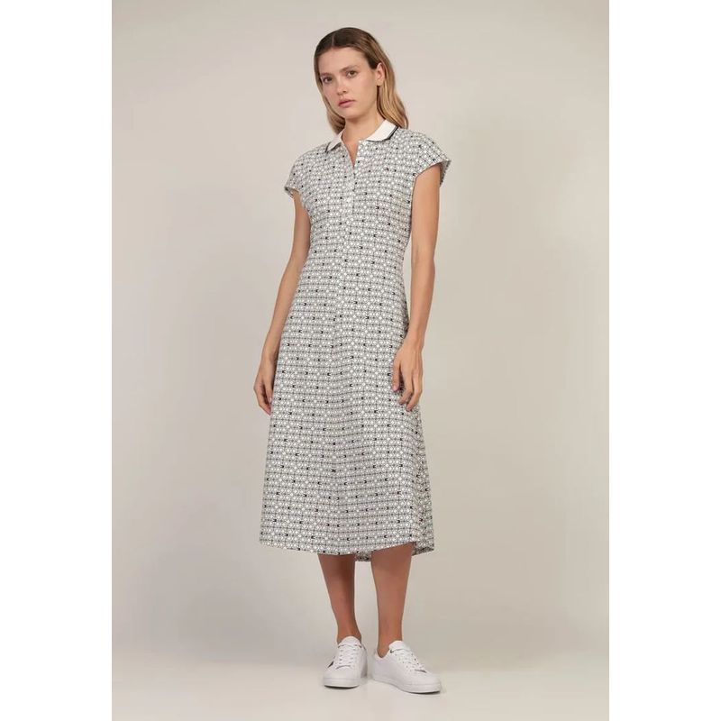 TOMMY HILFIGER - Vestido Estilo Polo A Rayas Multicolor Tommy Hilfiger