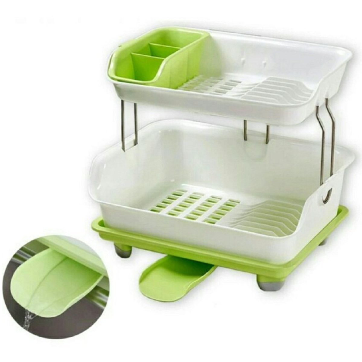 GENERICO - Lavaplatos Secador + 2 Pisos + Descargador