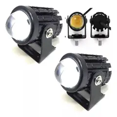 EDWINAYY - Par Luces Led Auxiliares Faros De Lupa Para Auto Moto 60w