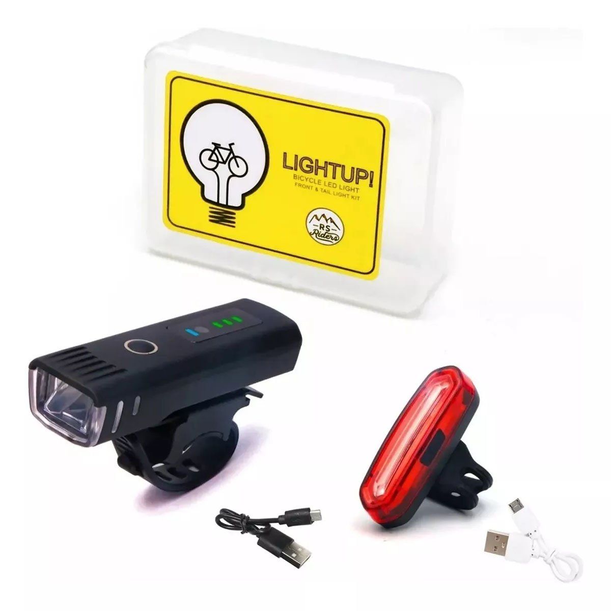 EDWINAYY - Luces Led Bicicleta Usb Recargables Con Sensor De Luz Pack Usado