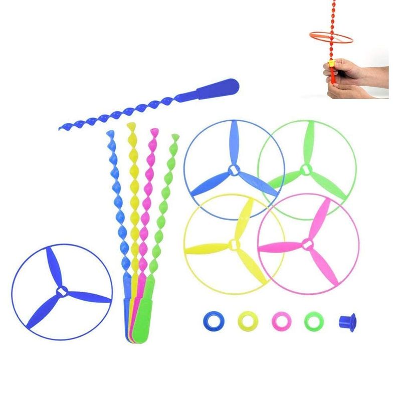 KUANGYE - Pack 40 Discos Voladores Helicópteros Sorpresa Cumpleaños Gr
