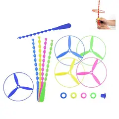 KUANGYE - Pack 40 Discos Voladores Helicópteros Sorpresa Cumpleaños Gr