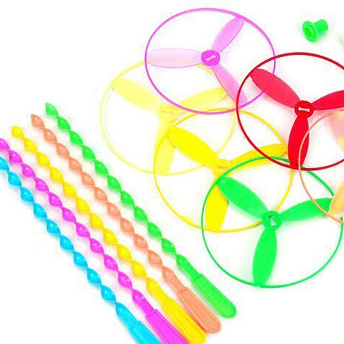 KUANGYE - Pack 40 Discos Voladores Helicópteros Sorpresa Cumpleaños Gr