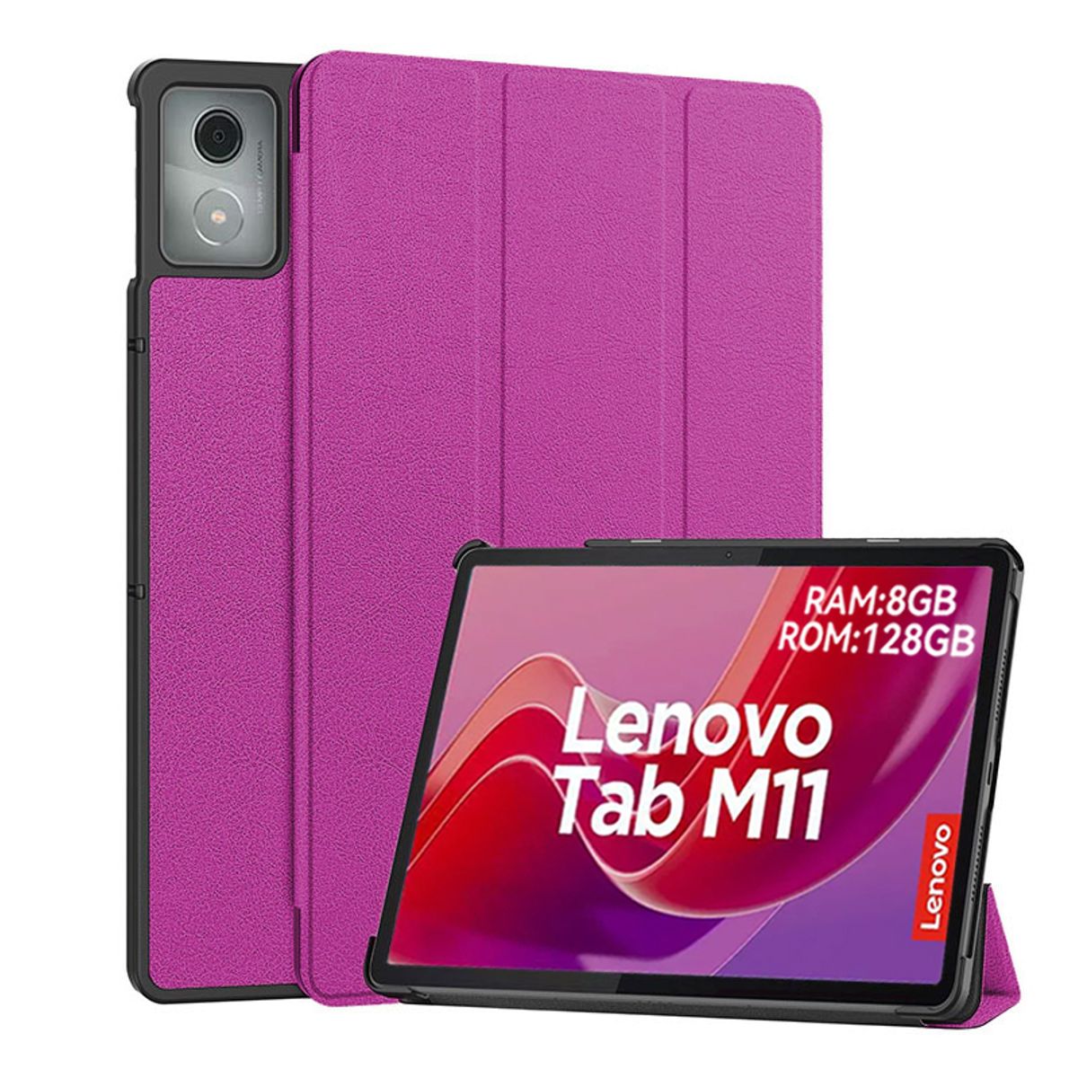 LENOVO - Tablet Lenovo M11 8GB+128GB WiFi y Case Púrpura