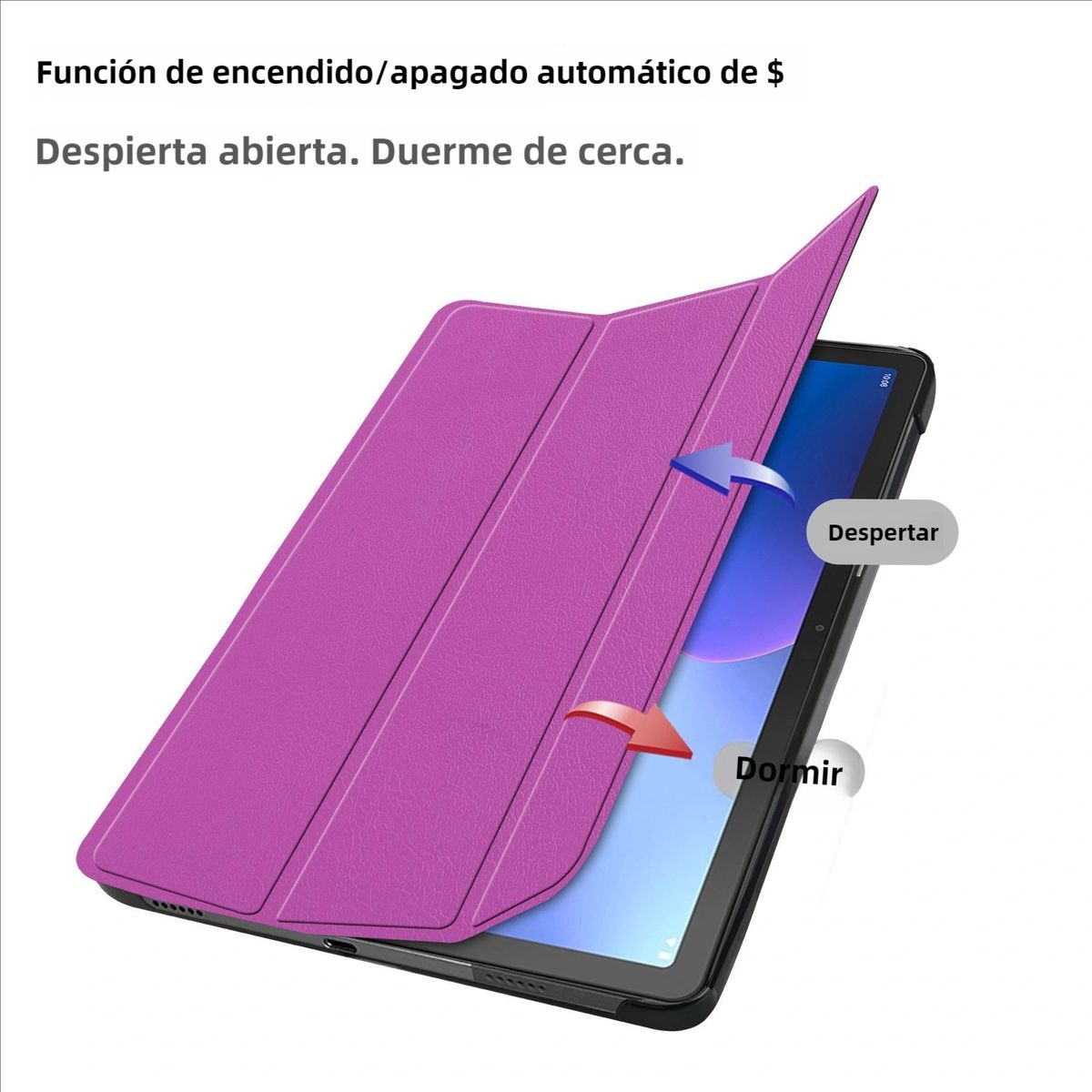 LENOVO - Tablet Lenovo Pad 2024 6GB+128GB WiFi  Gris y Case Púrpura