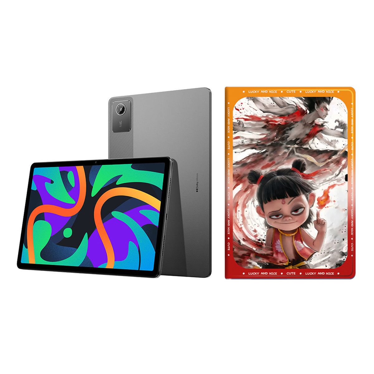 LENOVO - Tablet Lenovo Pad 2024 8GB+128GB WiFi Gris y Funda protectora.