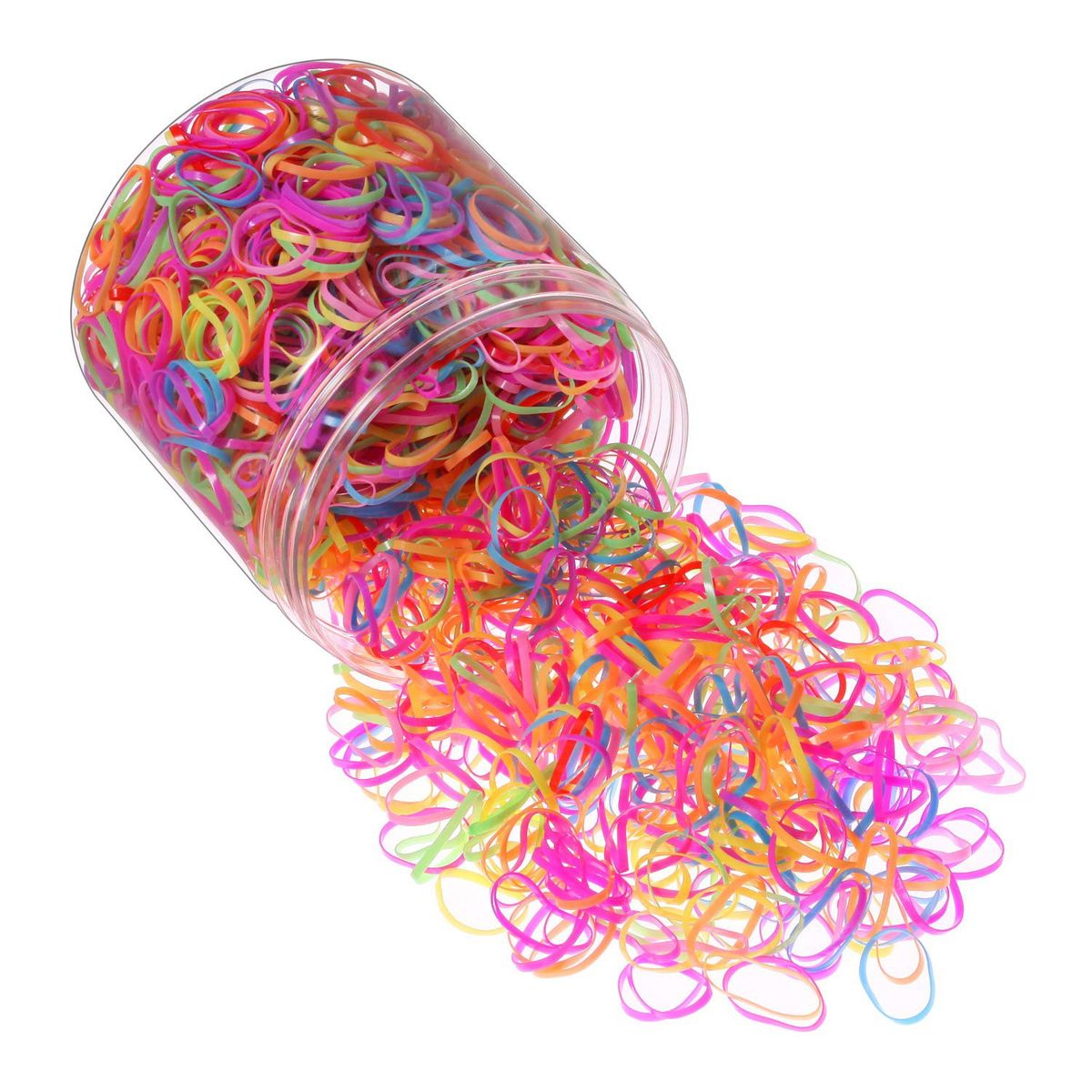 GENERICO - 2000pcs Mini Gomas Elásticas De Colores Para Ninas Con Caja