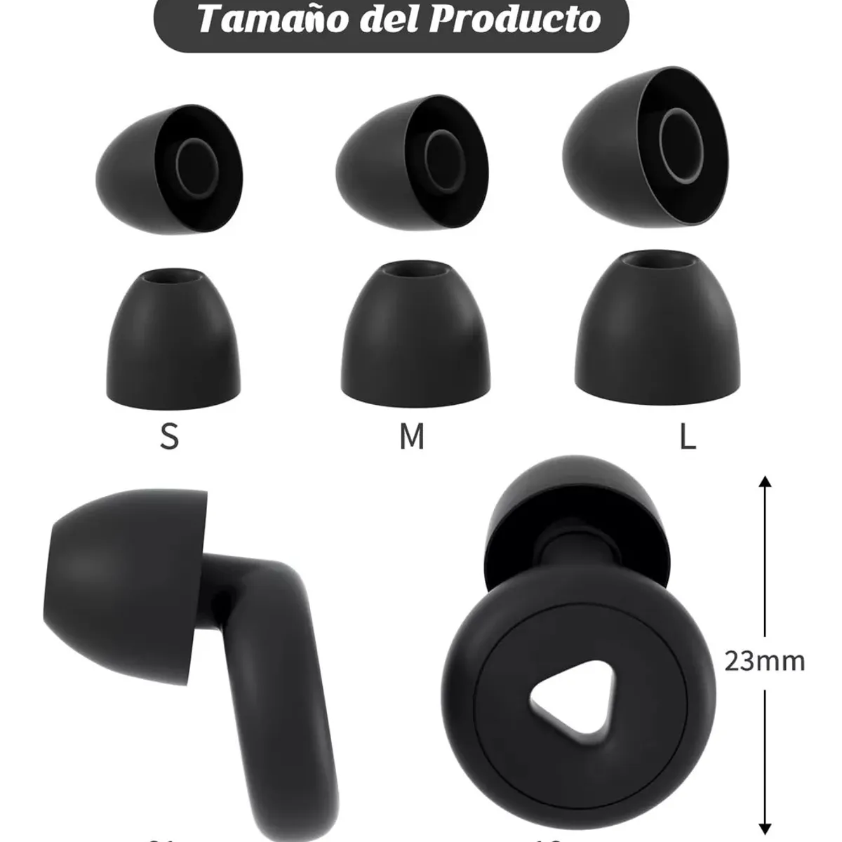 KUANGYE - Tapones Auditivos Reutilizables 30db Tapones Oido Silicona