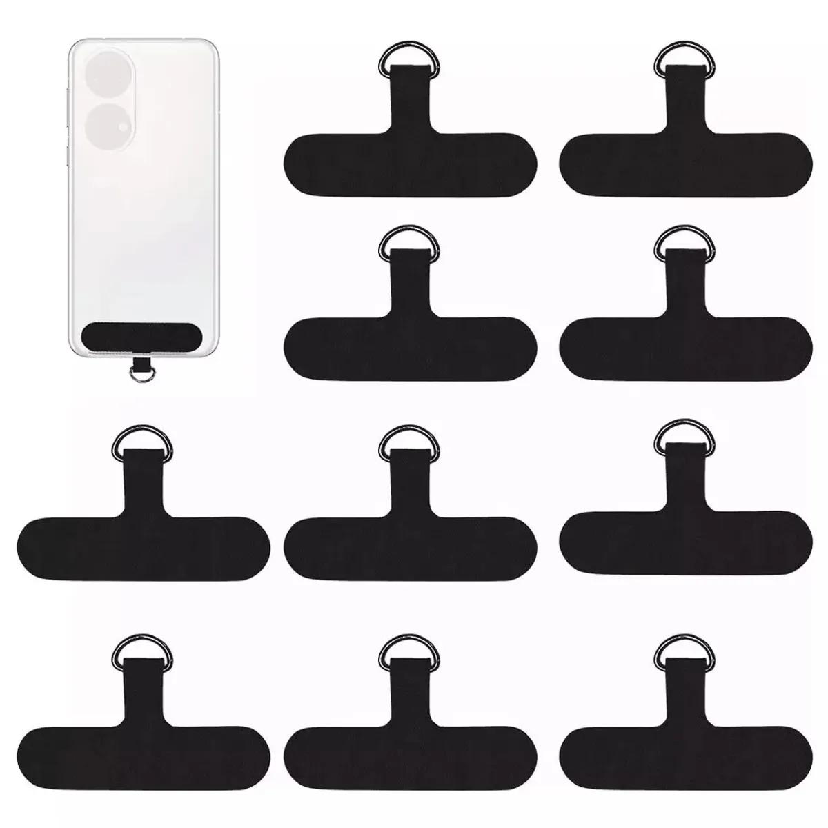KUANGYE - Pack 10 Soporte Adhesivo Para Carcasa Colgante De Celular