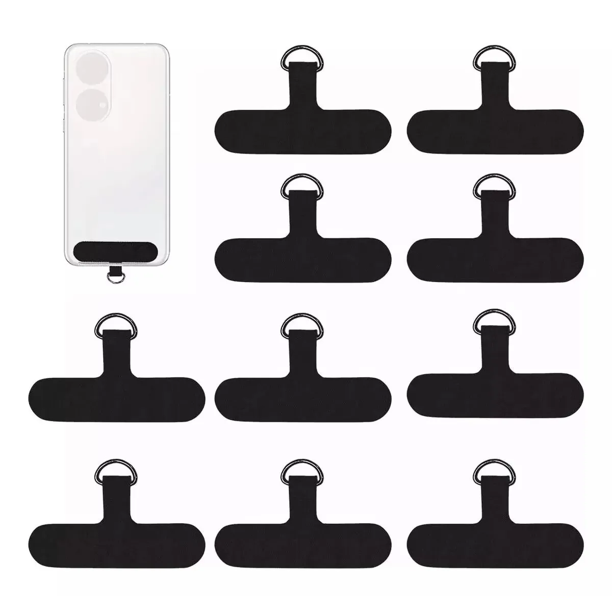 KUANGYE - Pack 10 Soporte Adhesivo Para Carcasa Colgante De Celular