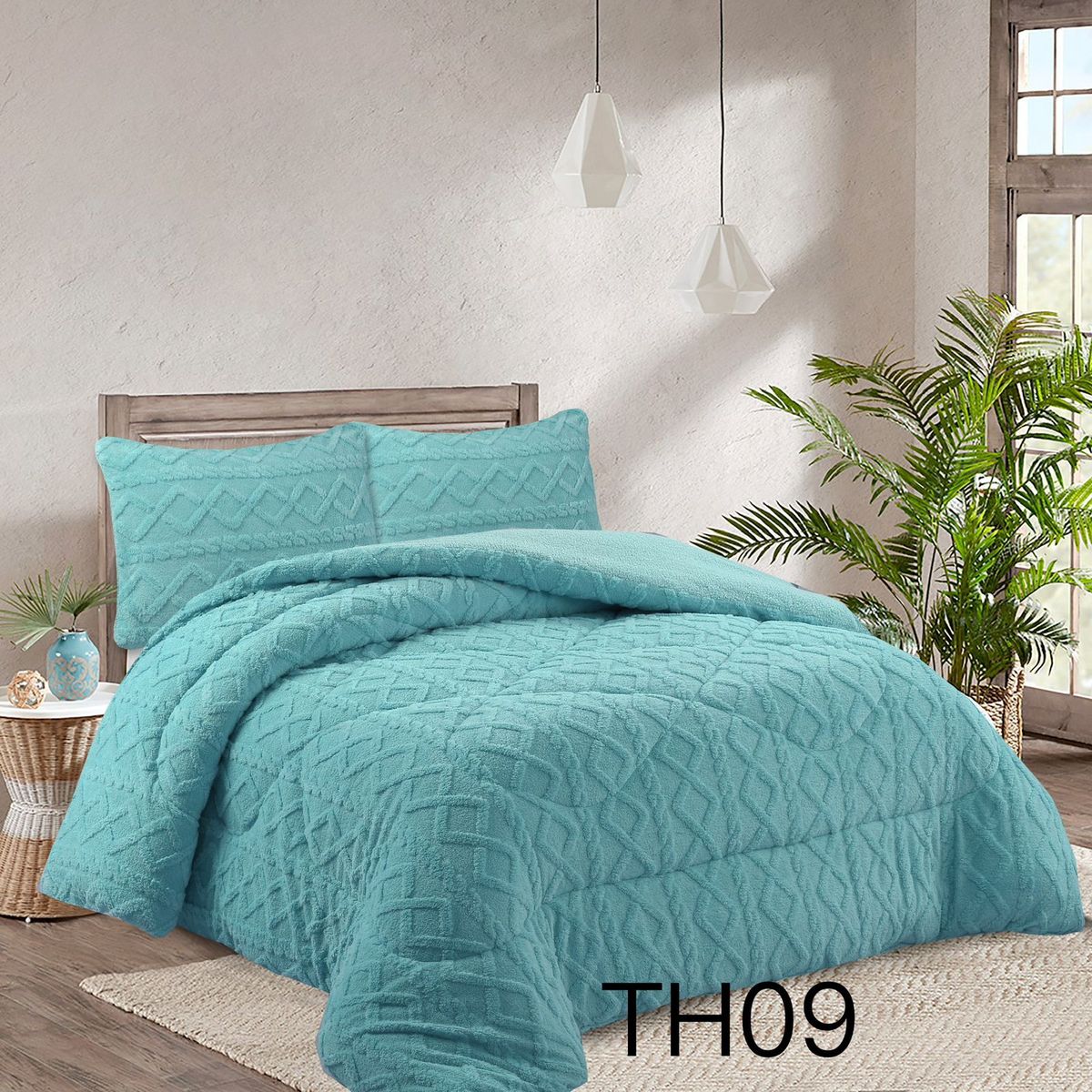 GENERICO - Cobertor de Invierno con chiporro 1,5 Plazas Texturizado