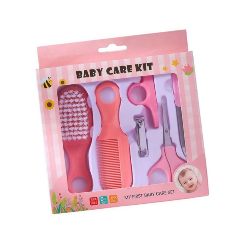 GENERICO - Set Manicure Cuidados Bebe 5 En 1 Cortauñas Peine Cepillo