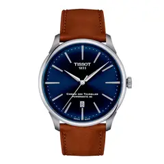 TISSOT - Reloj Chemin Des Tourelles Cuero Azul