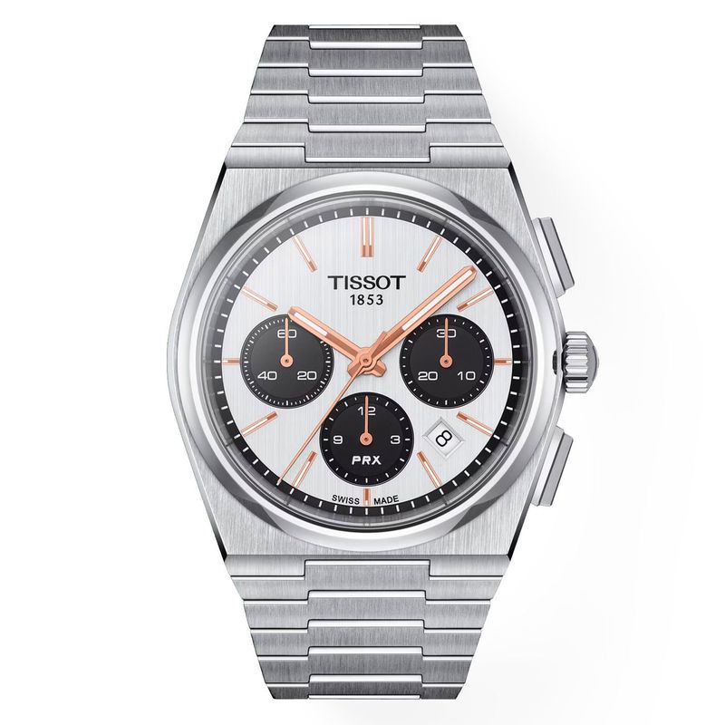 TISSOT - Reloj Tissot PRX 40mm Chrono Acero
